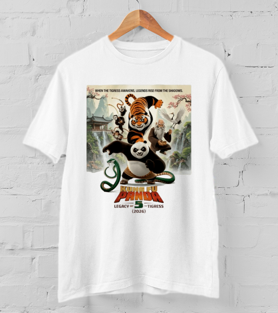 Kung Fu Panda 5 Legacy Of The Tigress 2026 When The Tigress Awakens Legends Rise T-Shirt