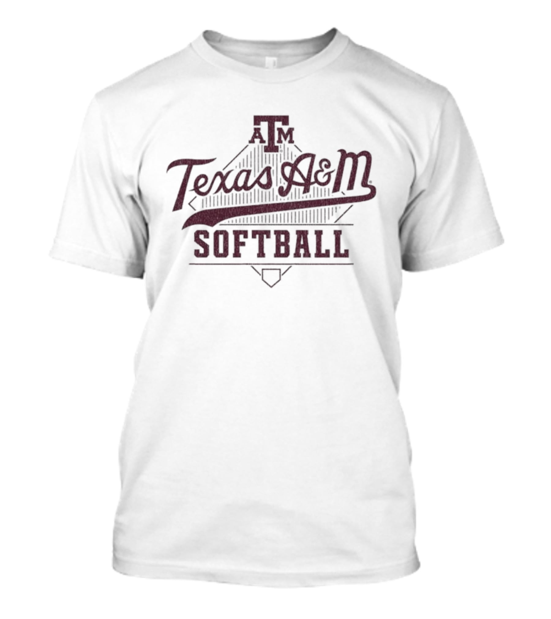 Texas A&M Softball Home Plate Script T-Shirt