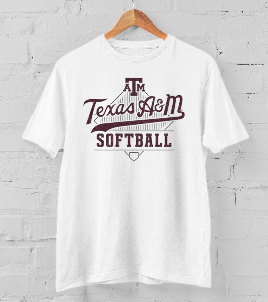 Texas A&M Softball Home Plate Script T-Shirt