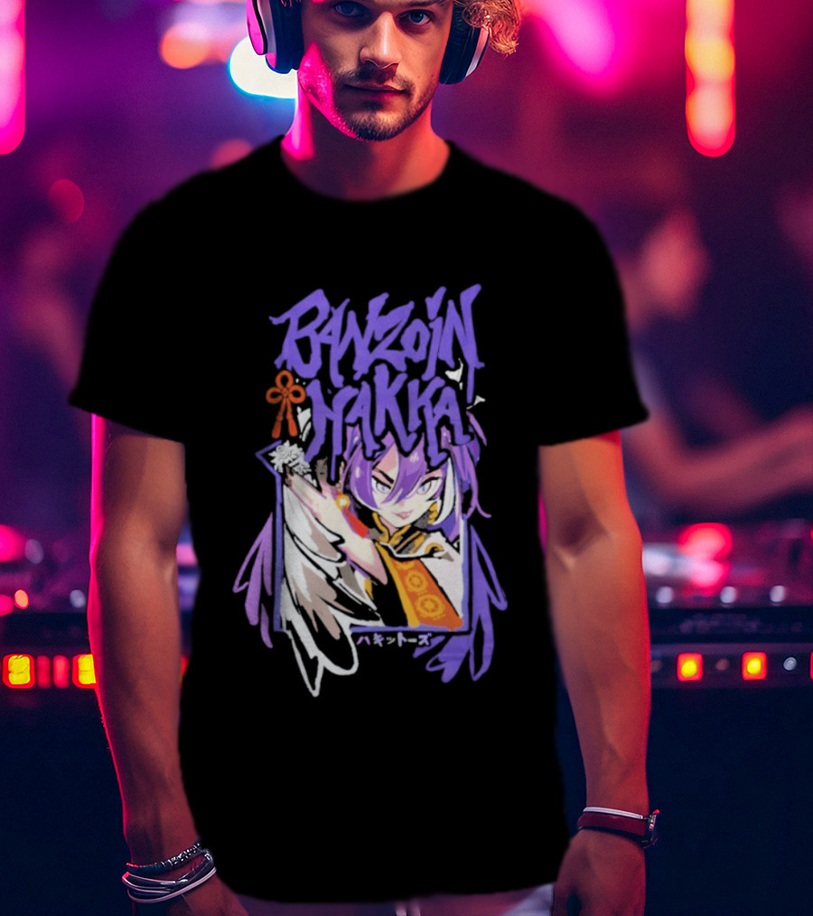 Banzoin Hakka Anime Character Purple Hair And Orange Outfit T-Shirt
