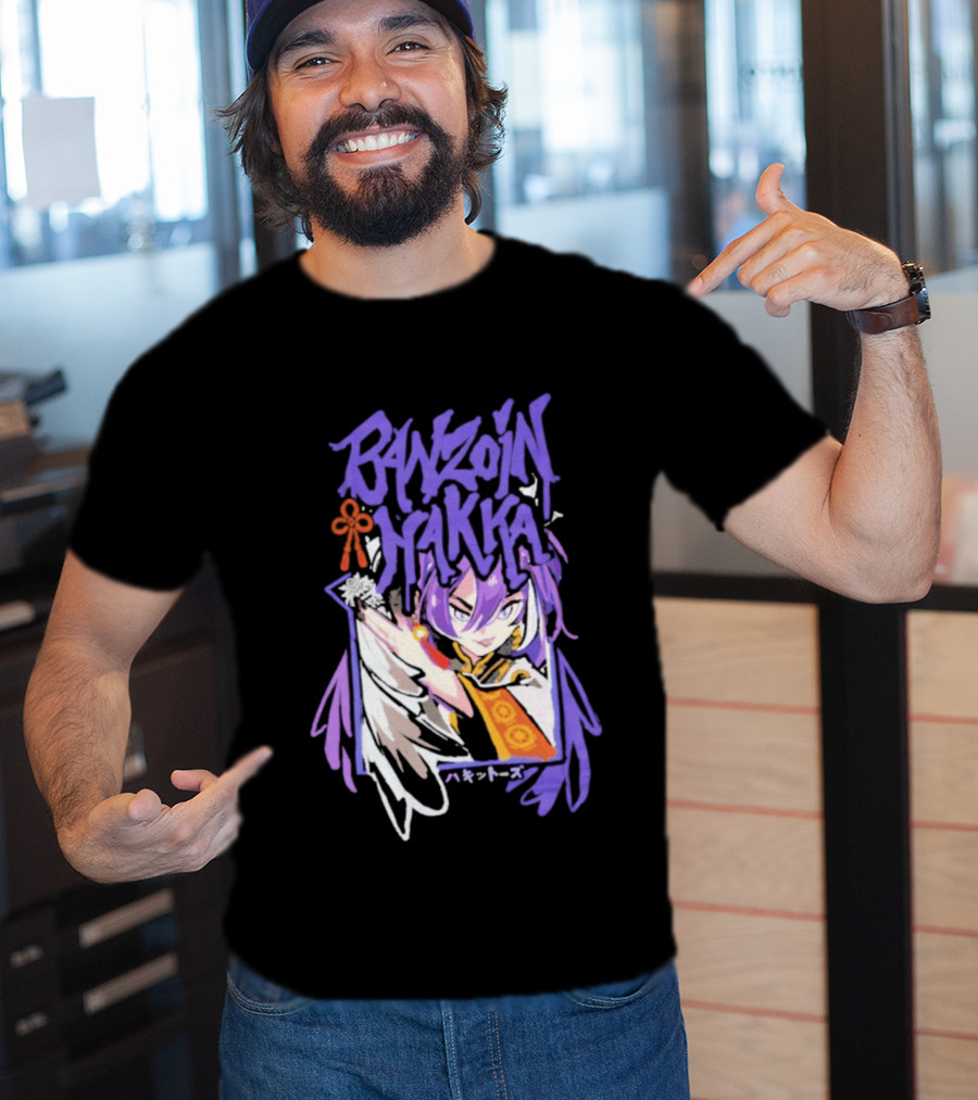 Banzoin Hakka Anime Character Purple Hair And Orange Outfit T-Shirt