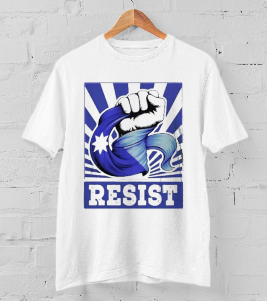 Minnesota Resist ICE Out Blue Fist Star T-Shirt