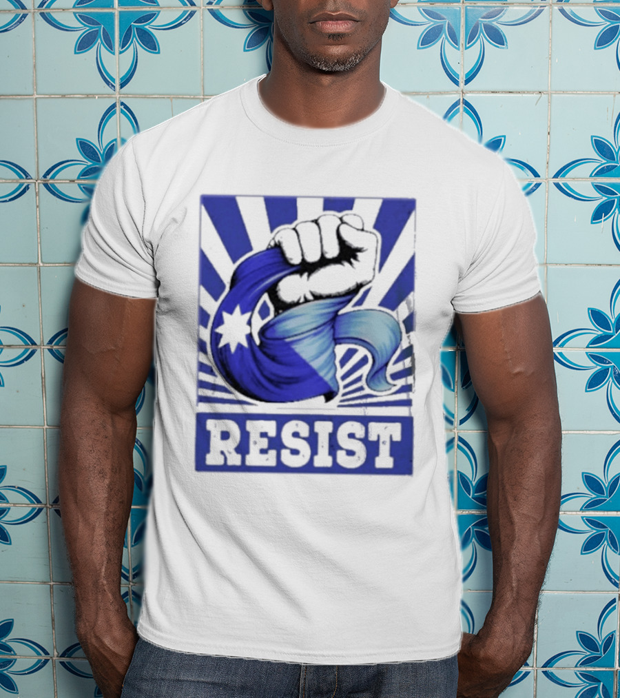 Minnesota Resist ICE Out Blue Fist Star T-Shirt