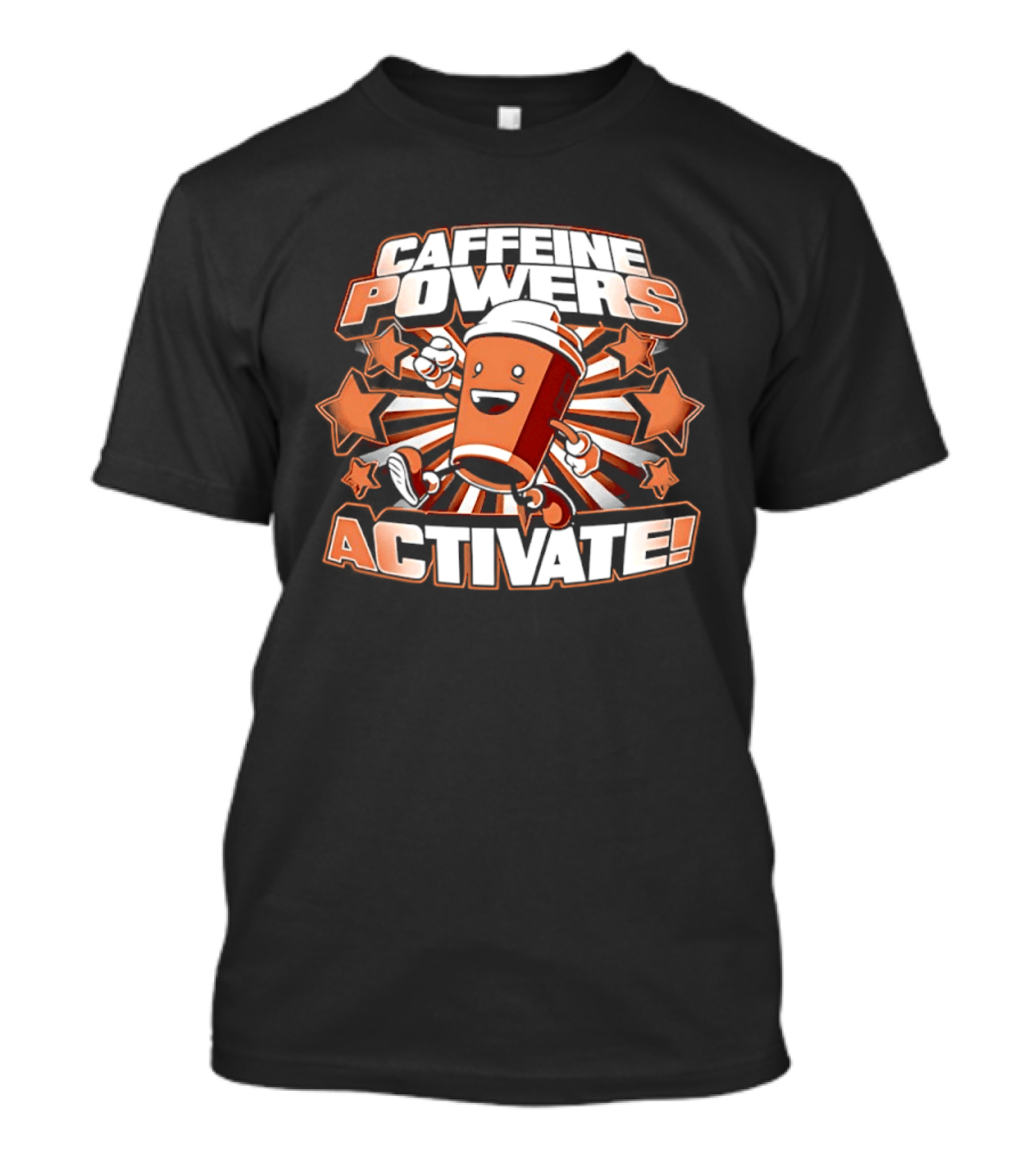 Caffeine Powers Activate Roy IT Crowd Coffee Cup T-Shirt