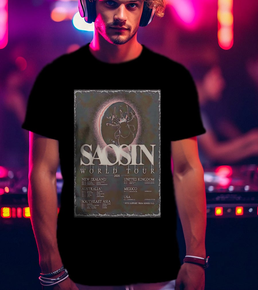 Saosin World Tour 2026 New Zealand Australia Southeast Asia UK Mexico USA Dates T-Shirt