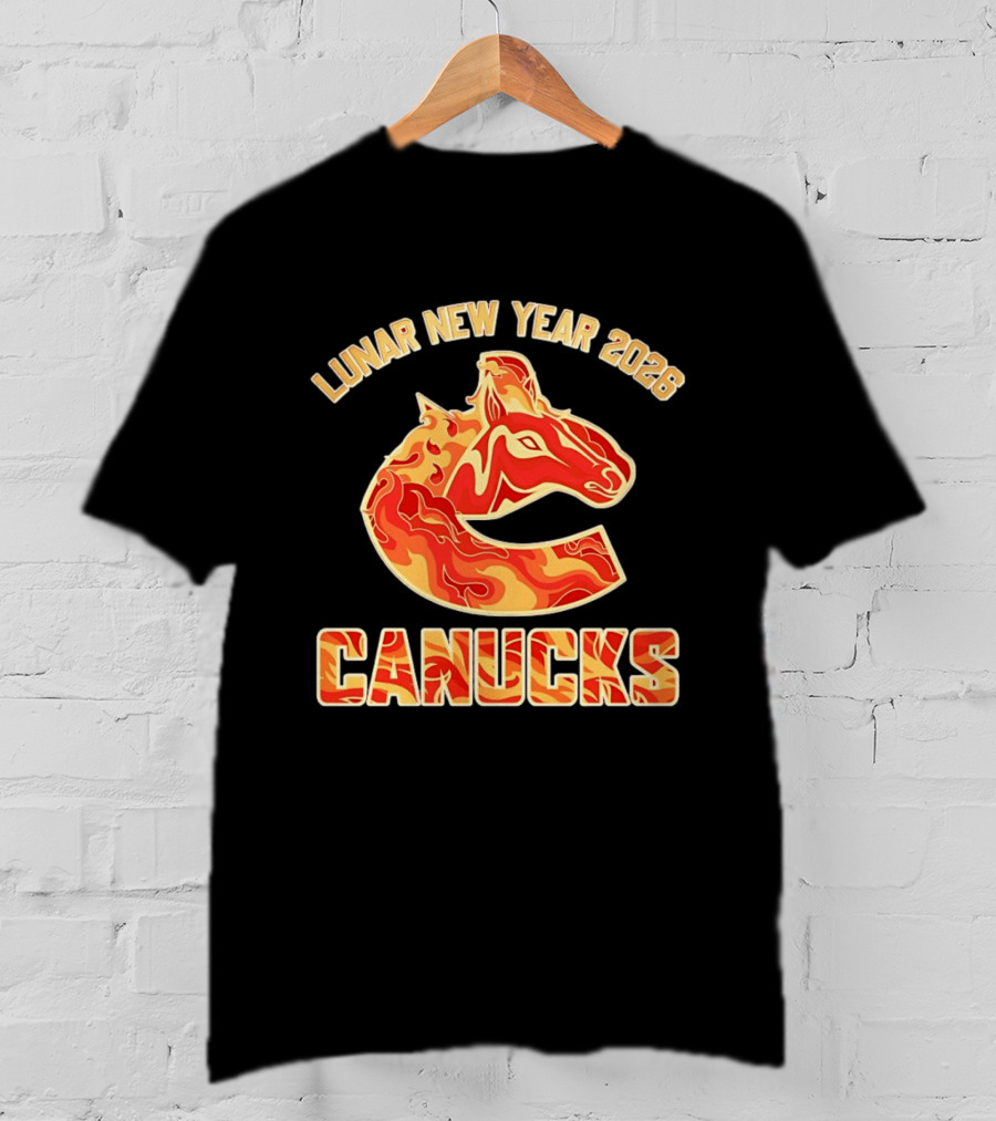 Lunar New Year 2026 Vancouver Canucks Horse T-Shirt