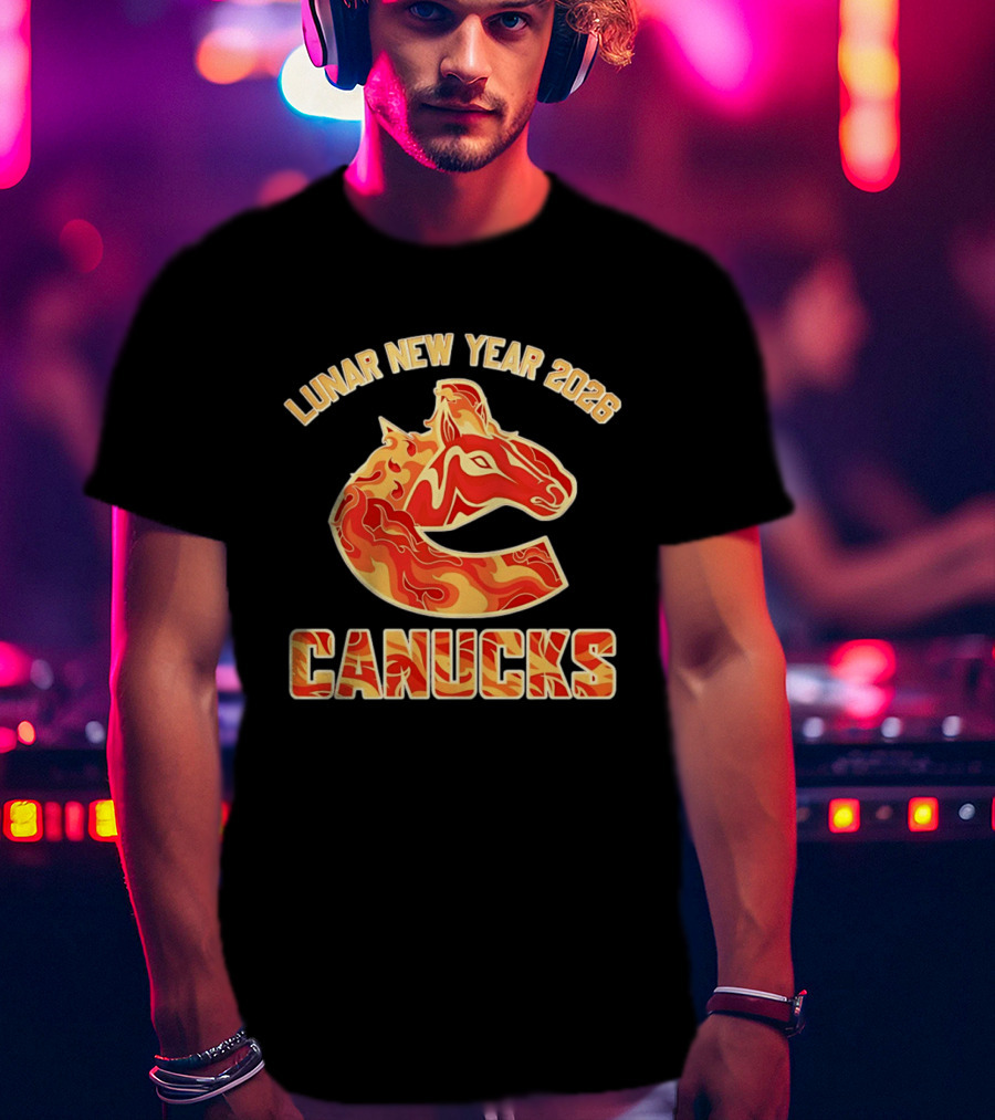 Lunar New Year 2026 Vancouver Canucks Horse T-Shirt