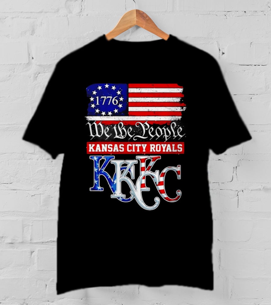 1776 We The People Kansas City Royals USA Flag KC T-Shirt