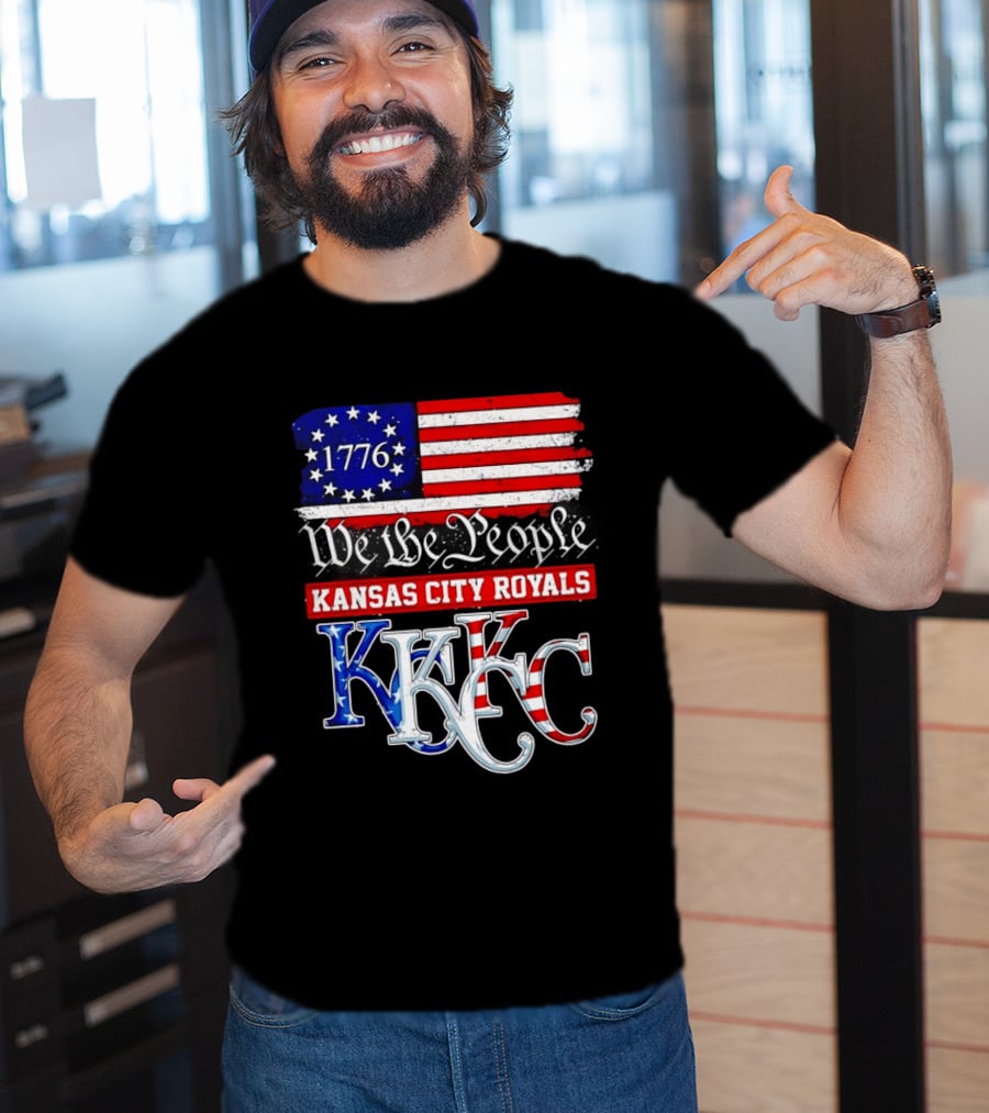 1776 We The People Kansas City Royals USA Flag KC T-Shirt