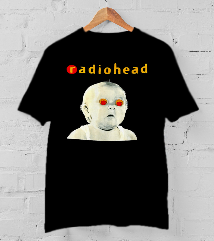 Radiohead Red Eyes Baby Face With Creepy Expression T-Shirt