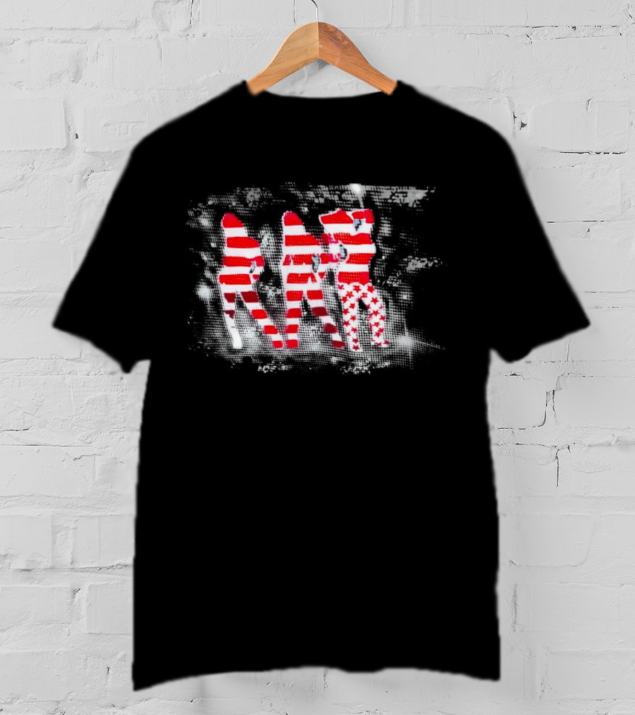 Red And White Striped Stars T-Shirt