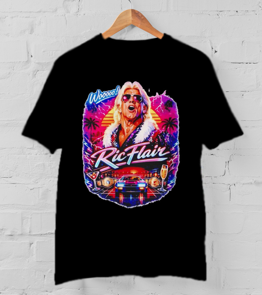 Ric Flair 80s Retro Style Woo Wrestling Legend Vintage Vibes T-Shirt