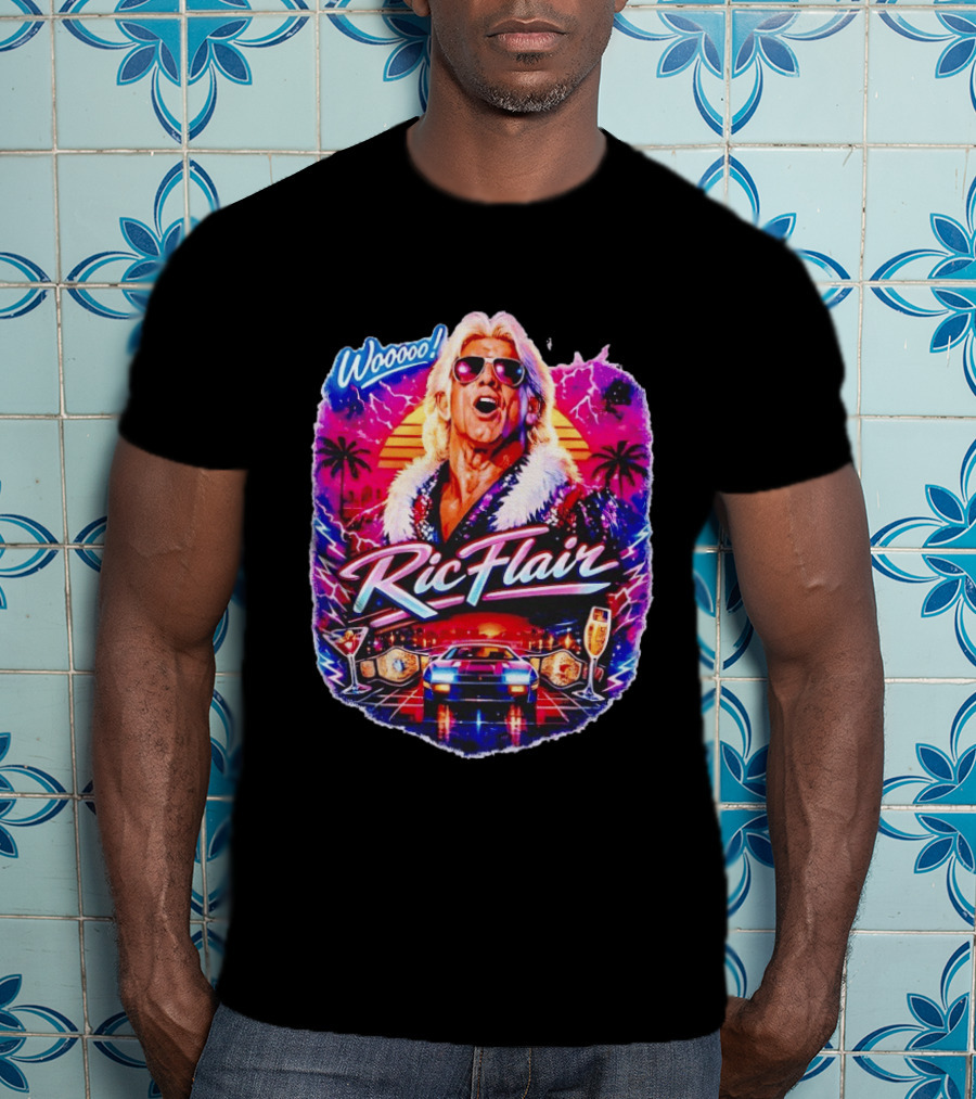 Ric Flair 80s Retro Style Woo Wrestling Legend Vintage Vibes T-Shirt