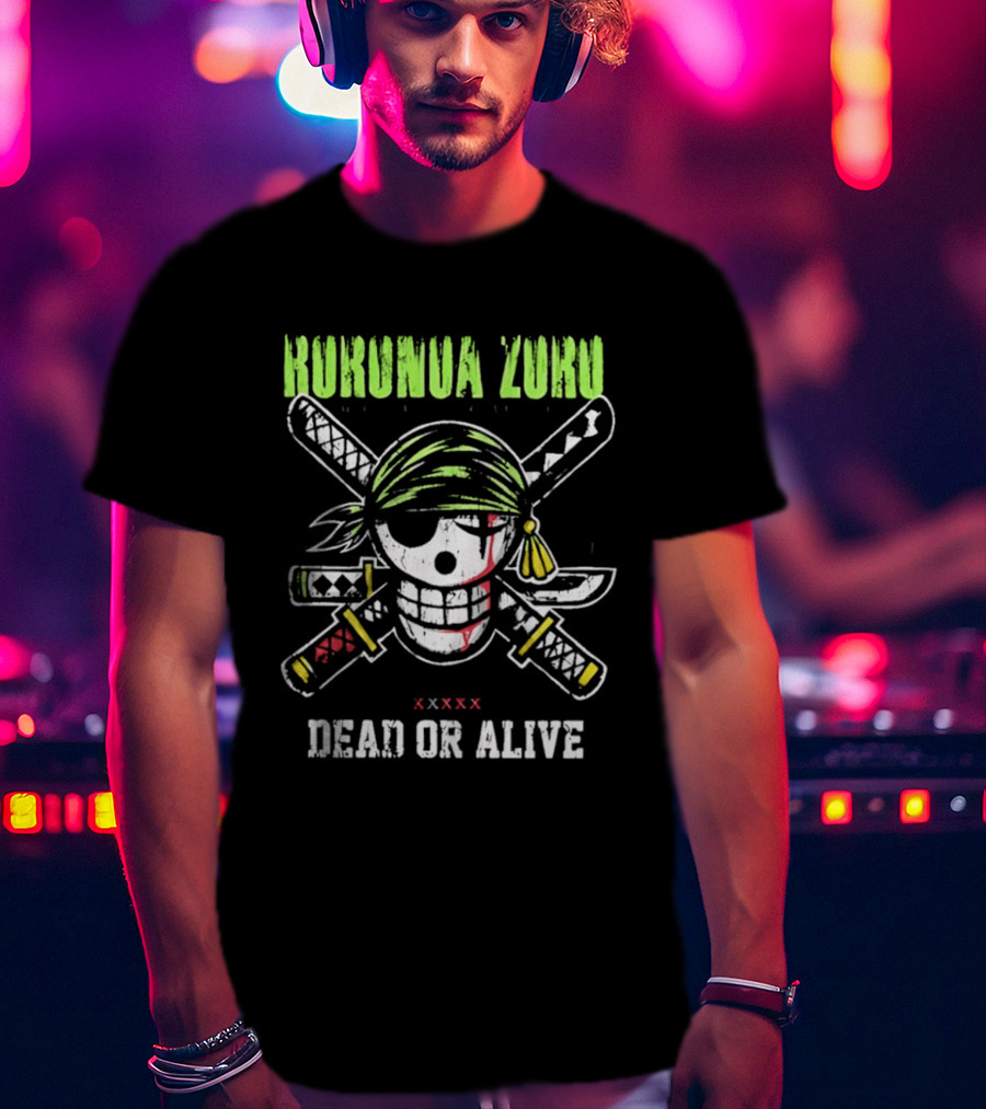 Roronoa Zoro Skull Three Swords Dead Or Alive T-Shirt