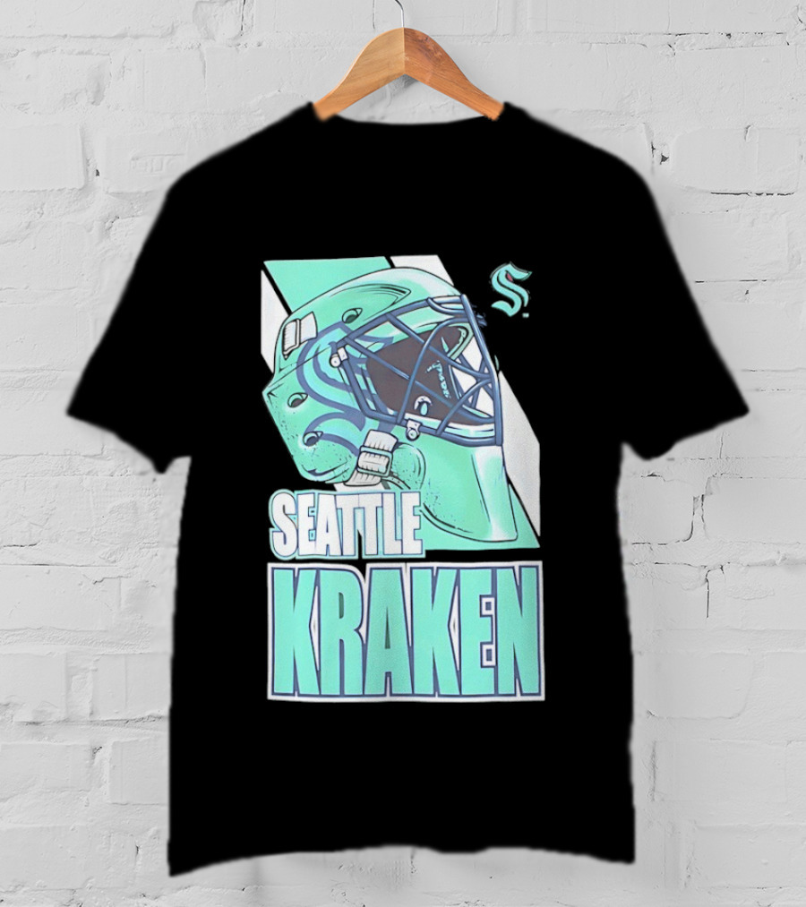 Seattle Kraken NHL Helmet Bucket Head Team T-Shirt