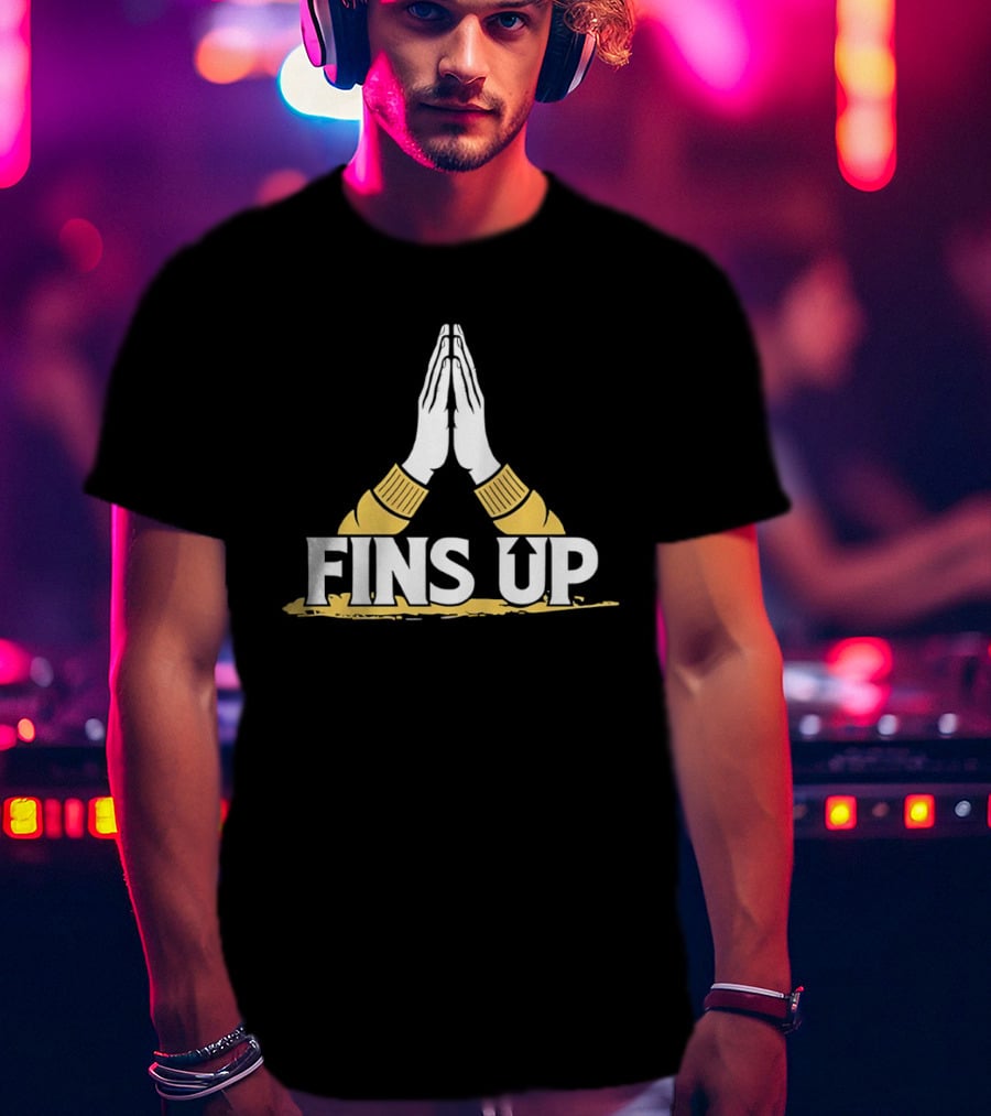Long Island University Sharks Fins Up Team Spirit T-Shirt