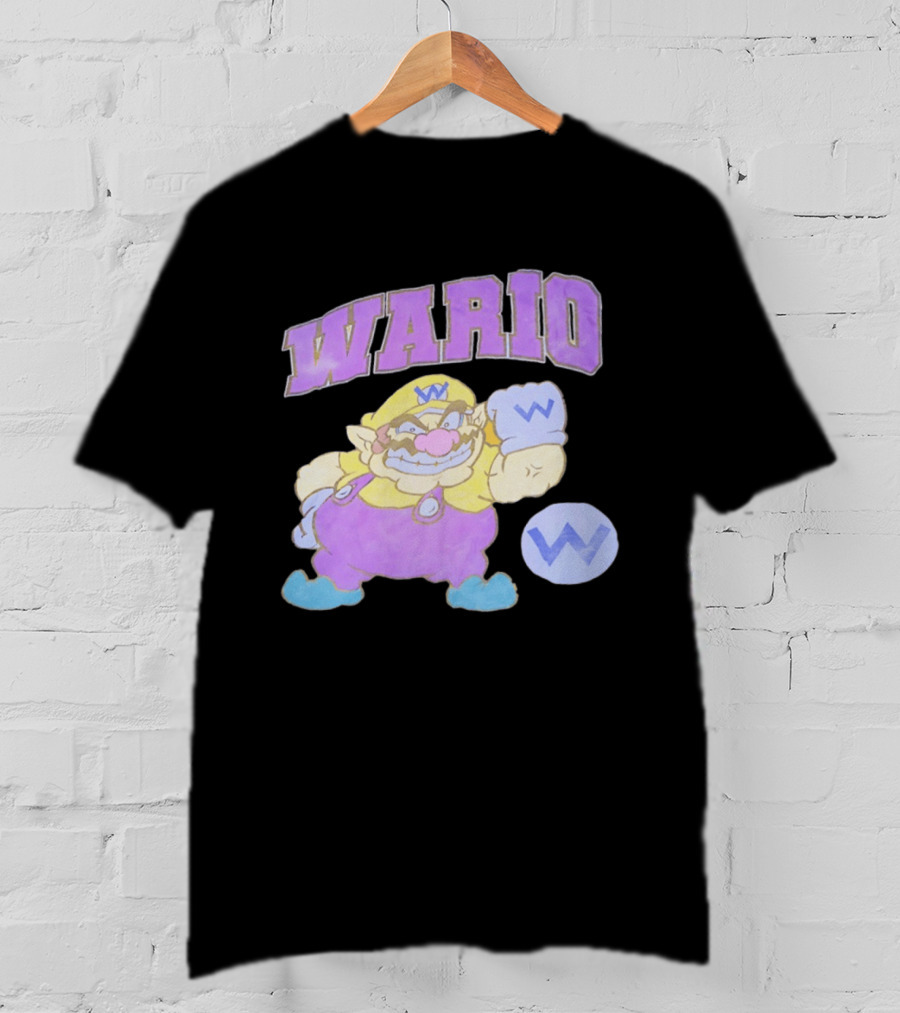 Wario Character With Purple T-Shirt