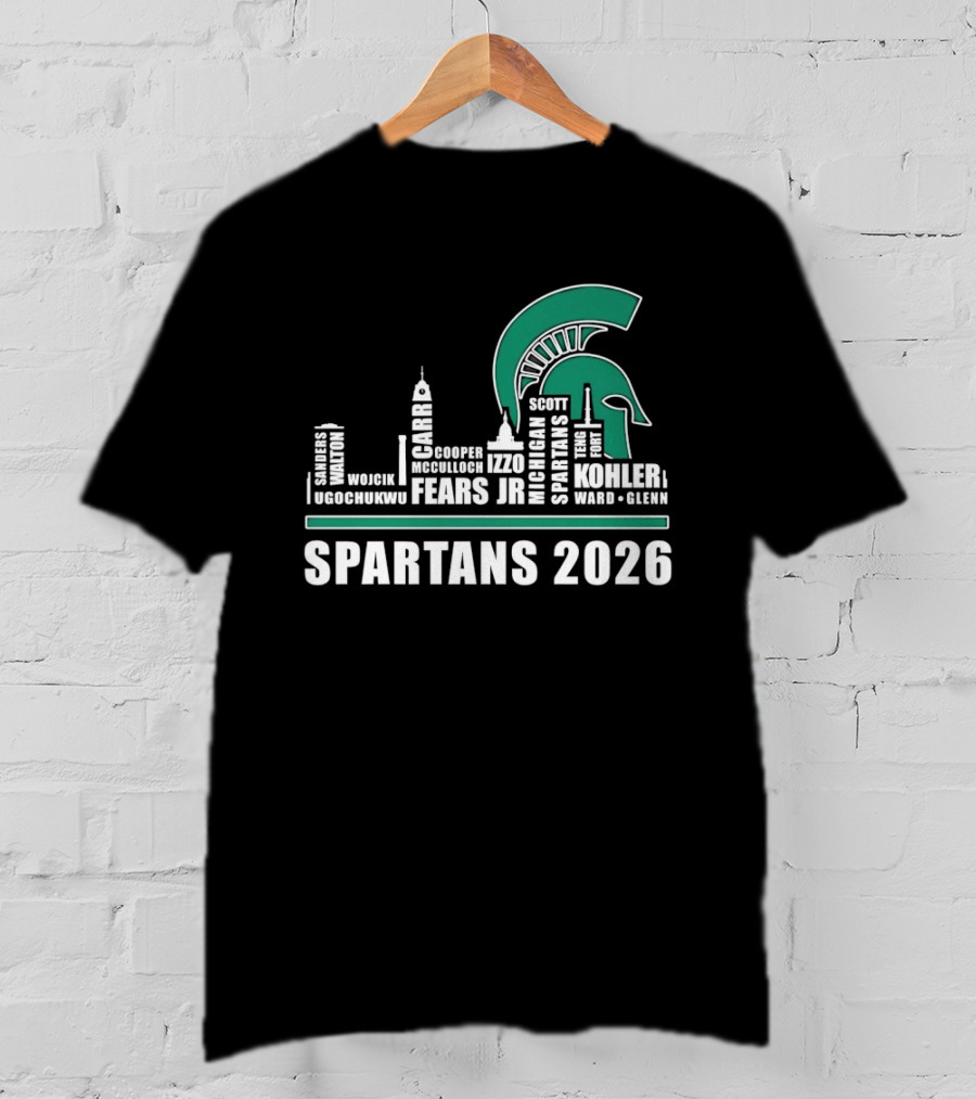 Michigan State Spartans Skyline 2026 Kohler Scott Fears Jr Walker T-Shirt