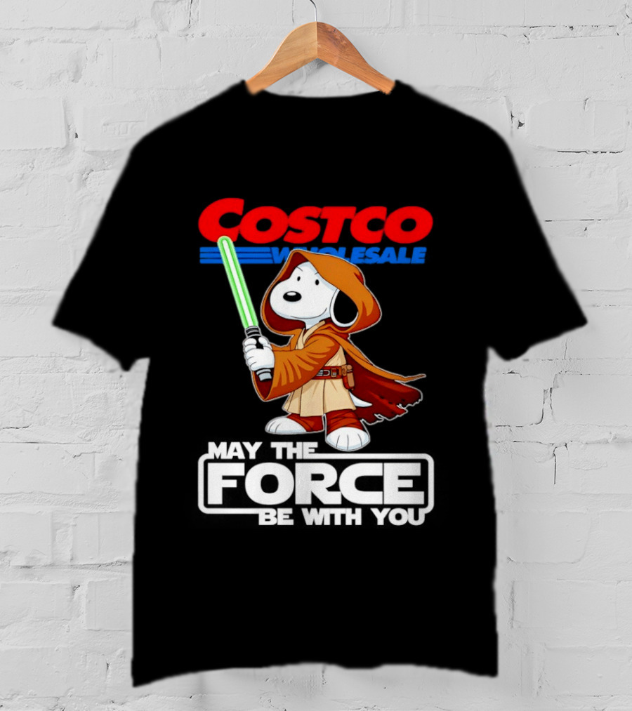 Snoopy Costco Wholesale May The Force Be With You Star Wars Jedi Lightsaber T-Shirt