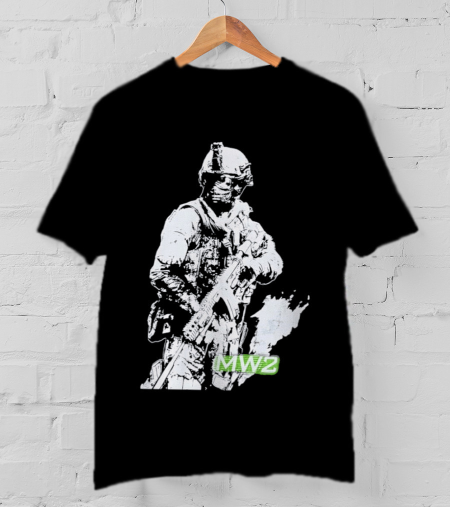 MW2 Modern Warfare Soldier Tactical Artwork Pixel T-Shirt