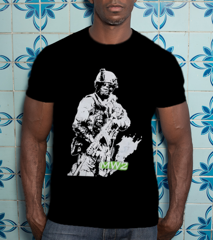 MW2 Modern Warfare Soldier Tactical Artwork Pixel T-Shirt