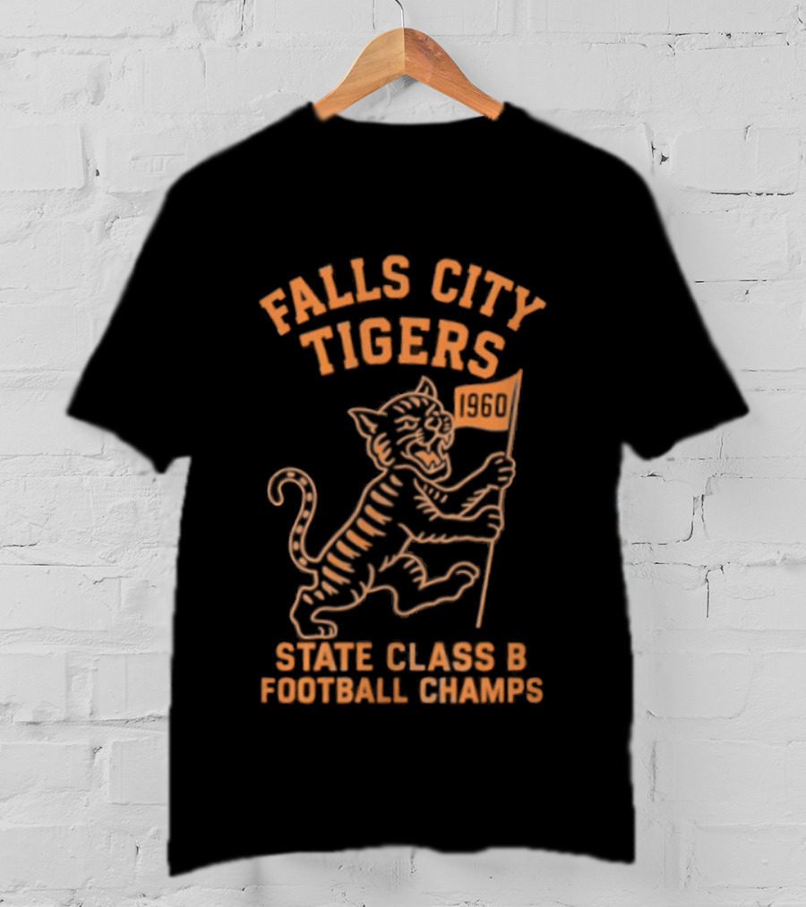 Falls City Tigers State Class B Football Champs Flag 1960 T-Shirt