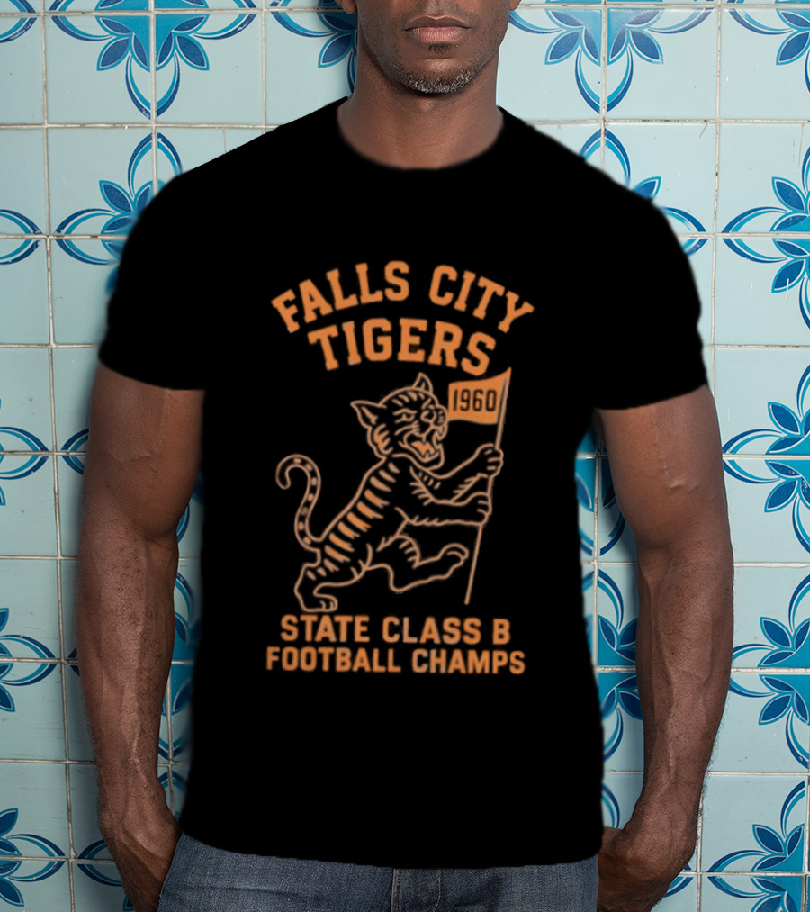 Falls City Tigers State Class B Football Champs Flag 1960 T-Shirt