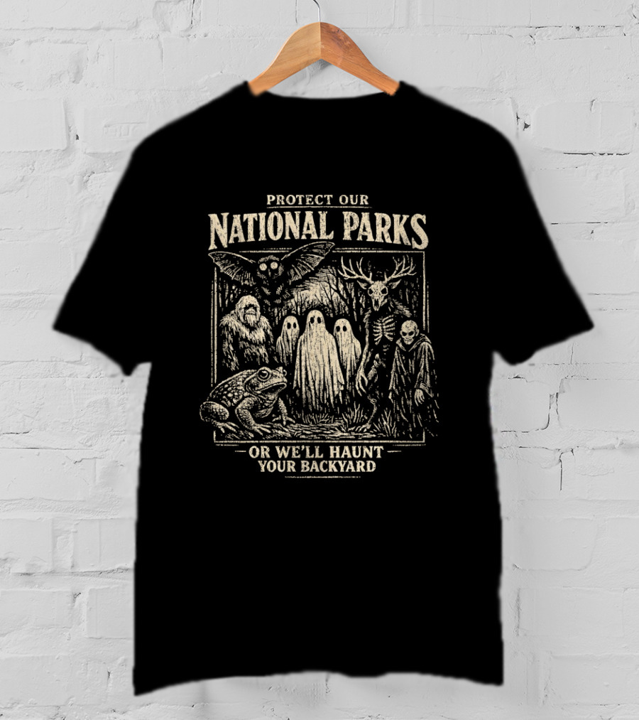 Protect Our National Parks Haunted Animal Spirits Threaten Your Backyard T-Shirt
