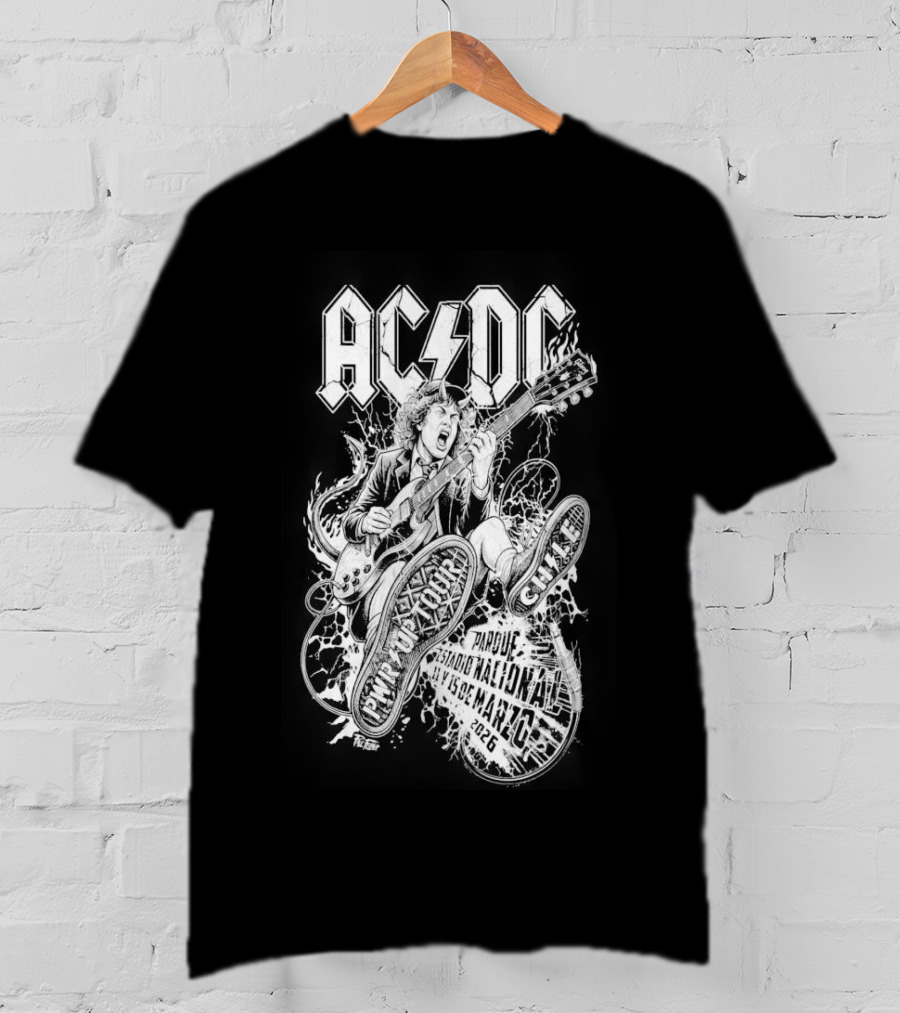 AC DC Estadio Nacional Chile March 11 15 2026 Tour T-Shirt
