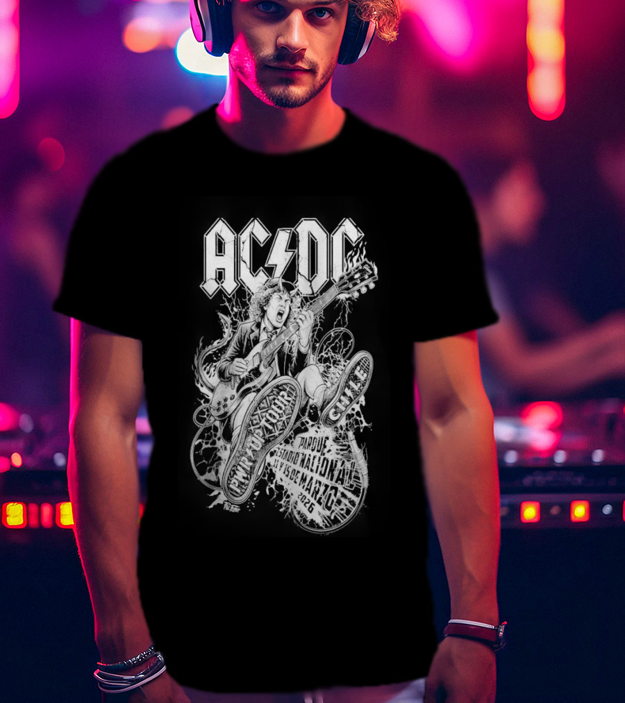 AC DC Estadio Nacional Chile March 11 15 2026 Tour T-Shirt