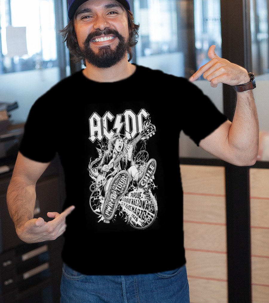 AC DC Estadio Nacional Chile March 11 15 2026 Tour T-Shirt
