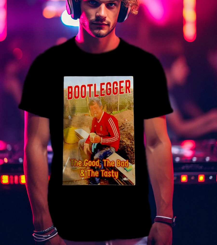 Bootlegger The Good The Bad And The Tasty Football Fan In Red Soccer Jersey T-Shirt