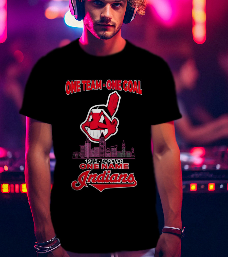 Cleveland Guardians One Team One Goal 1915 Forever One Name Indians T-Shirt