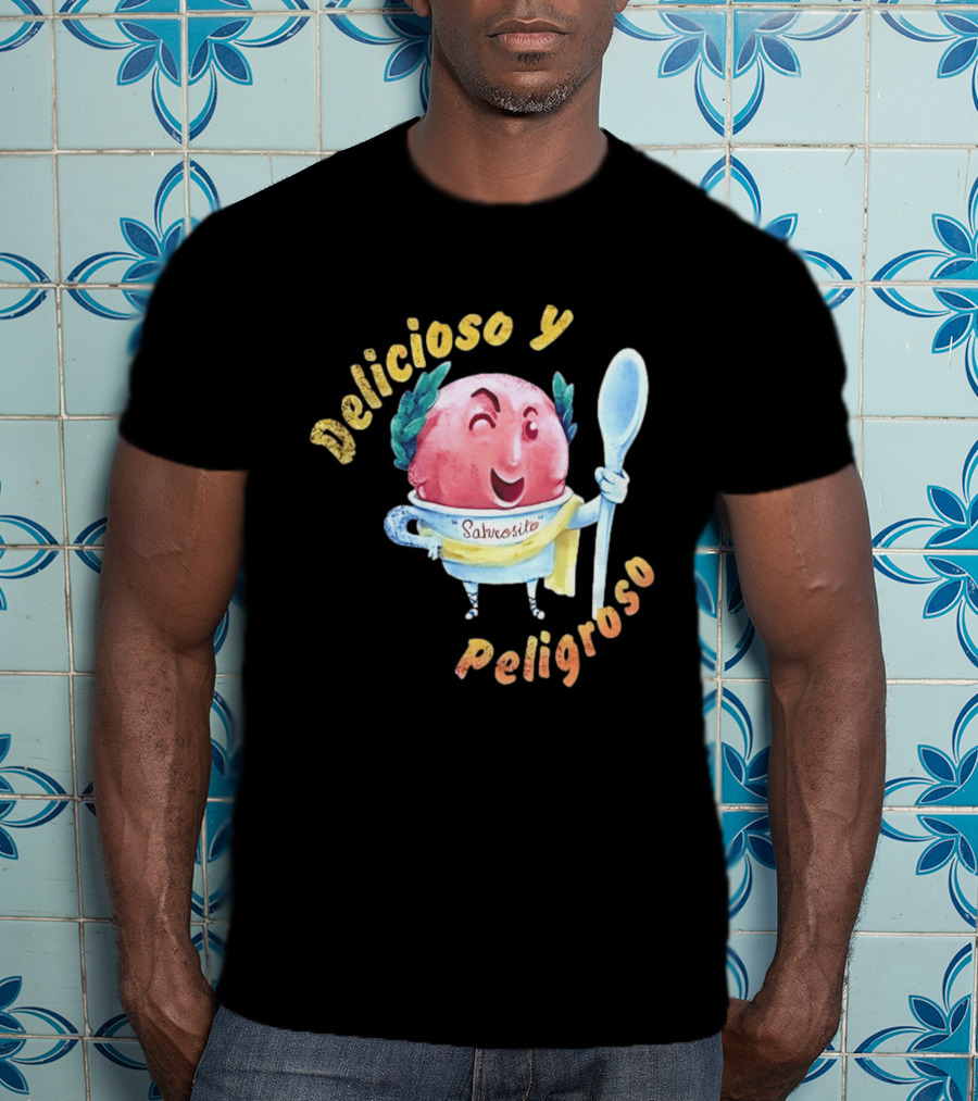 Delicioso Y Sabrosito Peligroso Helado Sonriente Dibujos Animados Cucharón T-Shirt