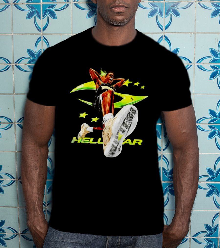 Hell Star Anthony Edwards Minnesota Timberwolves Dunk Flame T-Shirt