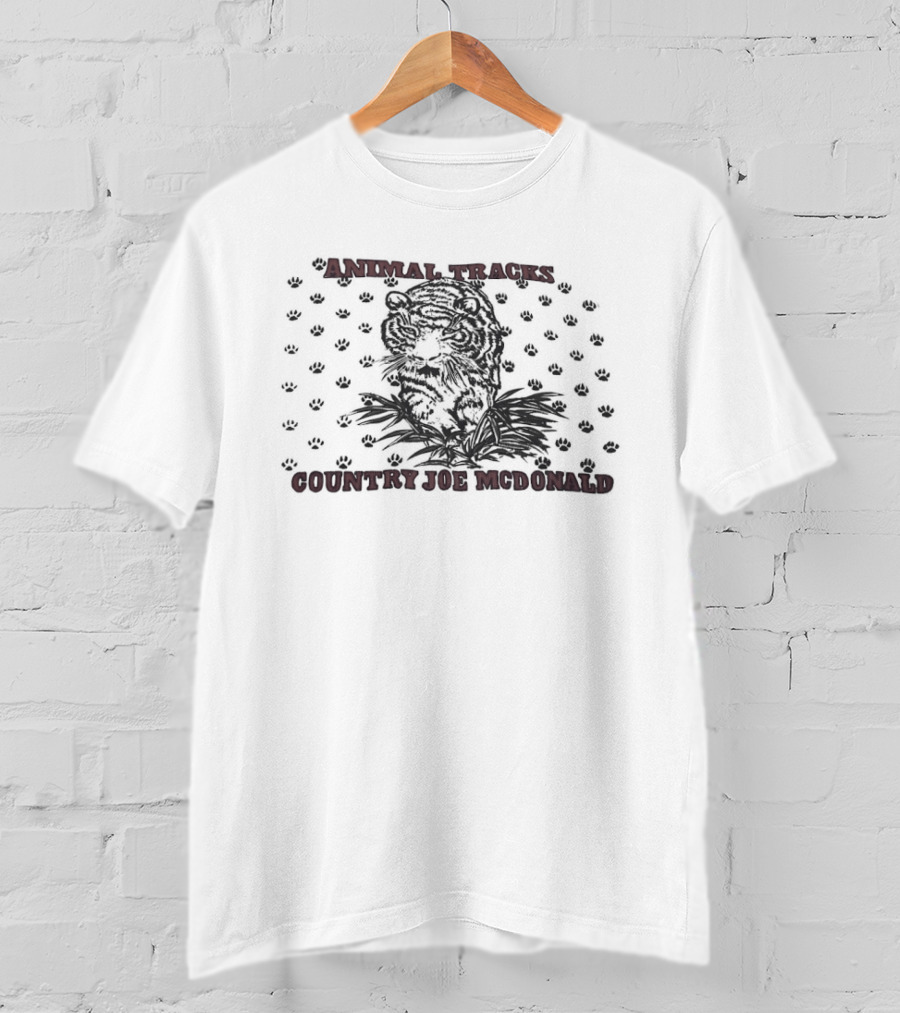 Animal Tracks Country Joe McDonald Vintage 1960s Music T-Shirt