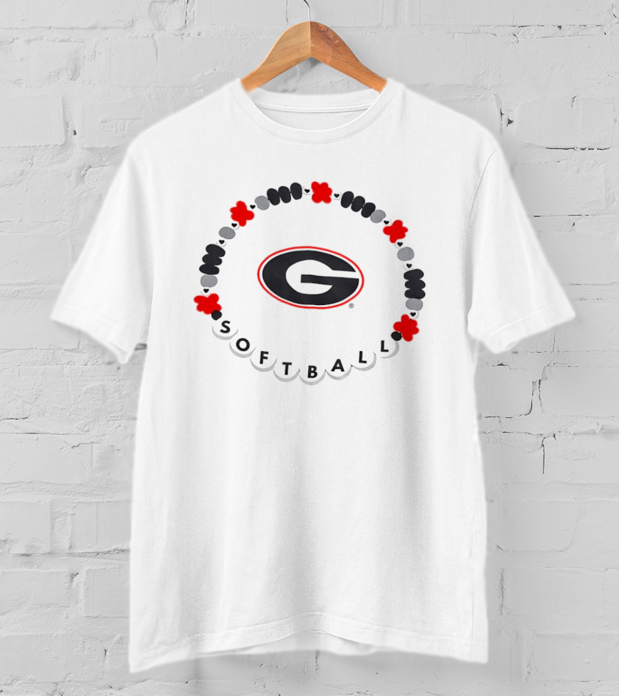Georgia Bulldogs Softball Beaded Bracelet T-Shirt