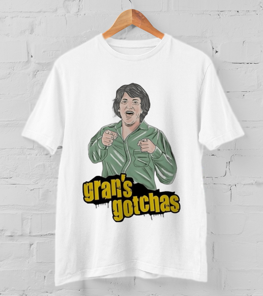 Gran's Gotchas Chris Lilley Angry Boys Character Shushing T-Shirt