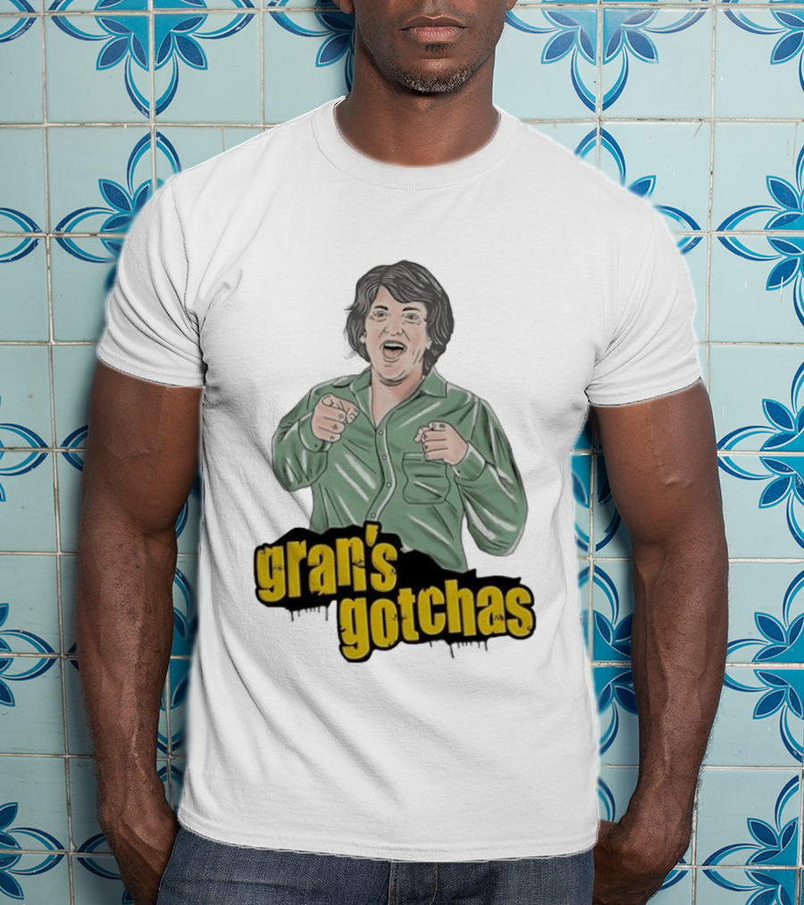 Gran's Gotchas Chris Lilley Angry Boys Character Shushing T-Shirt