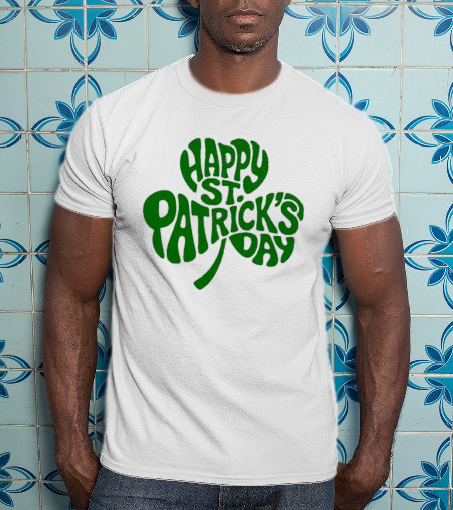 Happy St. Patrick's Day Green Clover Shamrock Celebration T-Shirt