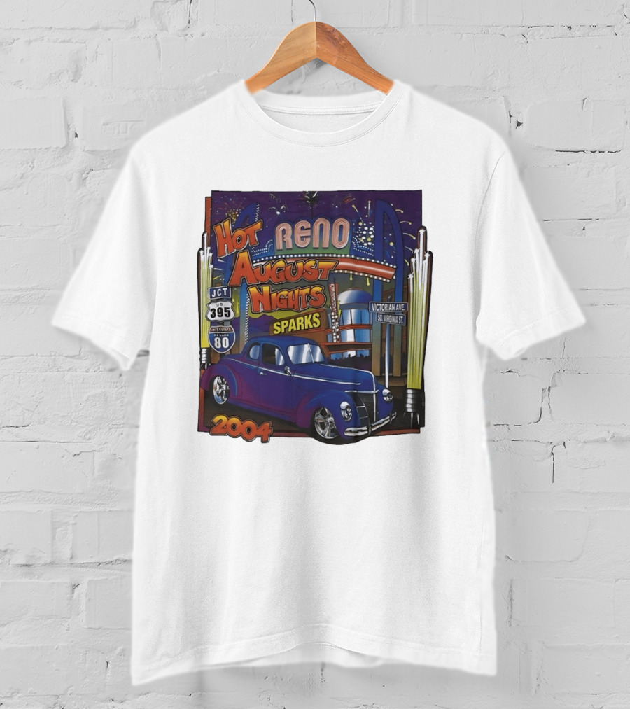 Hot August Nights Reno Sparks 2004 Classic Car Show Interstate 395 Victorian Avenue T-Shirt