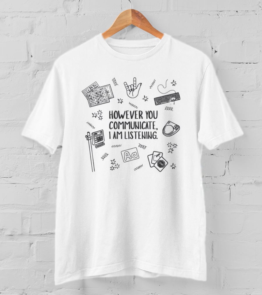 However You Communicate I Am Listening Rock And Roll Keyboard Hand T-Shirt