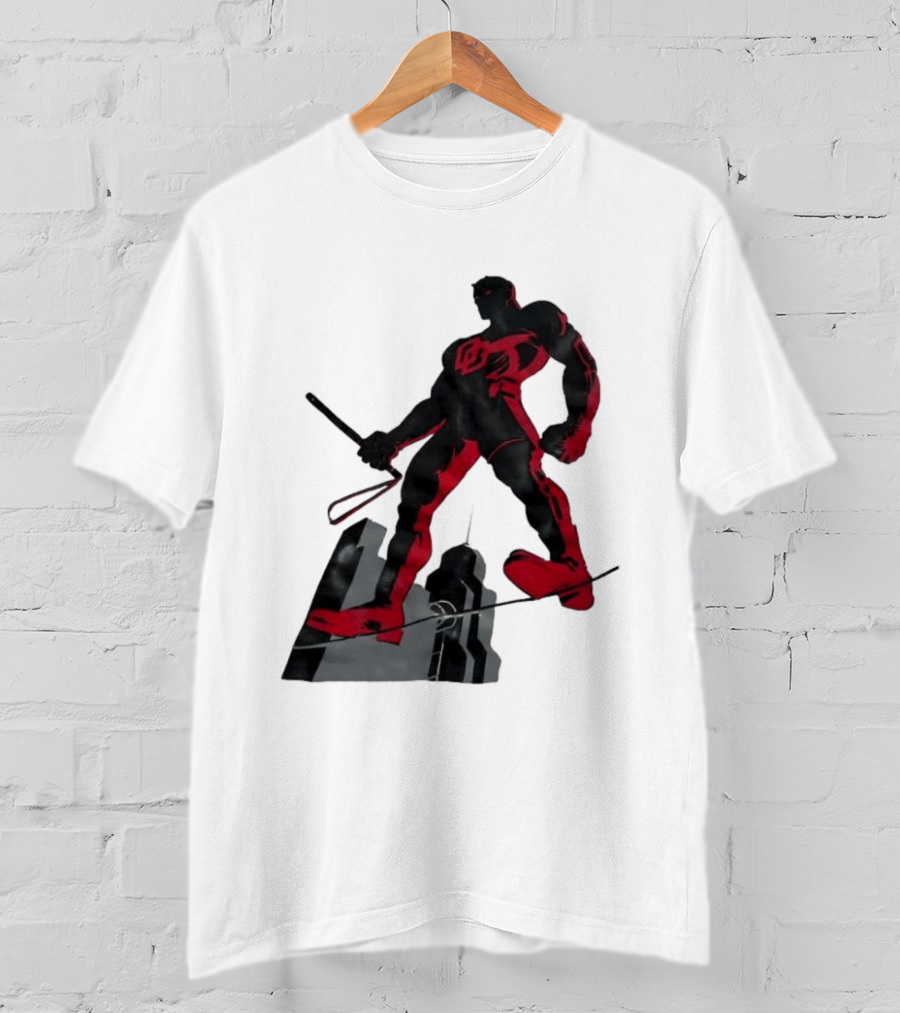 Daredevil Marvel Red Superhero Cityscape T-Shirt