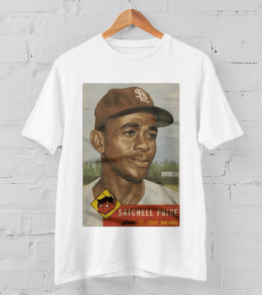 Satchell Paige St. Louis Browns Pitcher Vintage Baseball Card T-Shirt