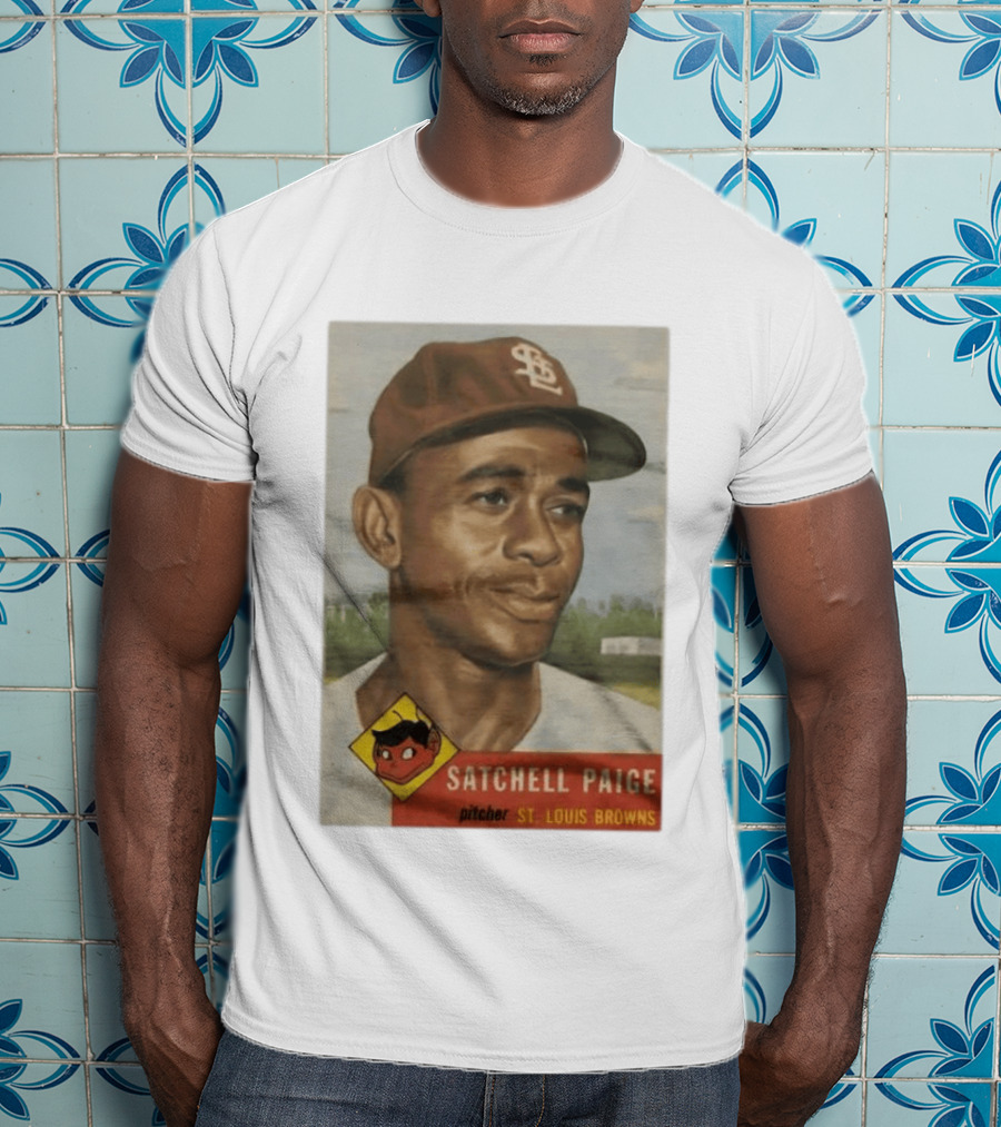 Satchell Paige St. Louis Browns Pitcher Vintage Baseball Card T-Shirt