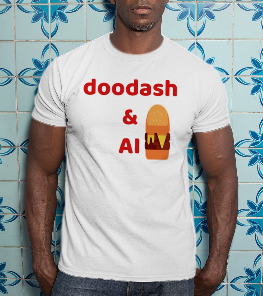 Doodash AI Burger Fast Food Delivery T-Shirt