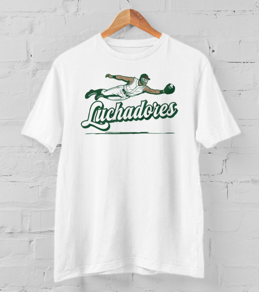 Luchadores Baseball Player Diving Catch T-Shirt