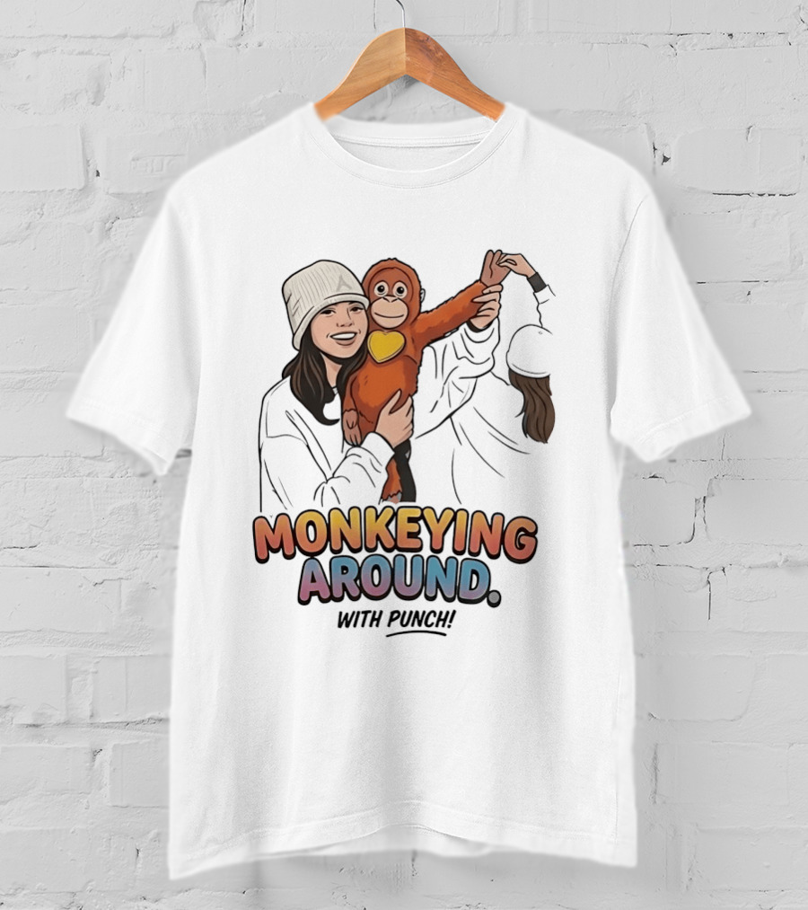 Monkeying Around With Punch Playful Fun T-Shirt