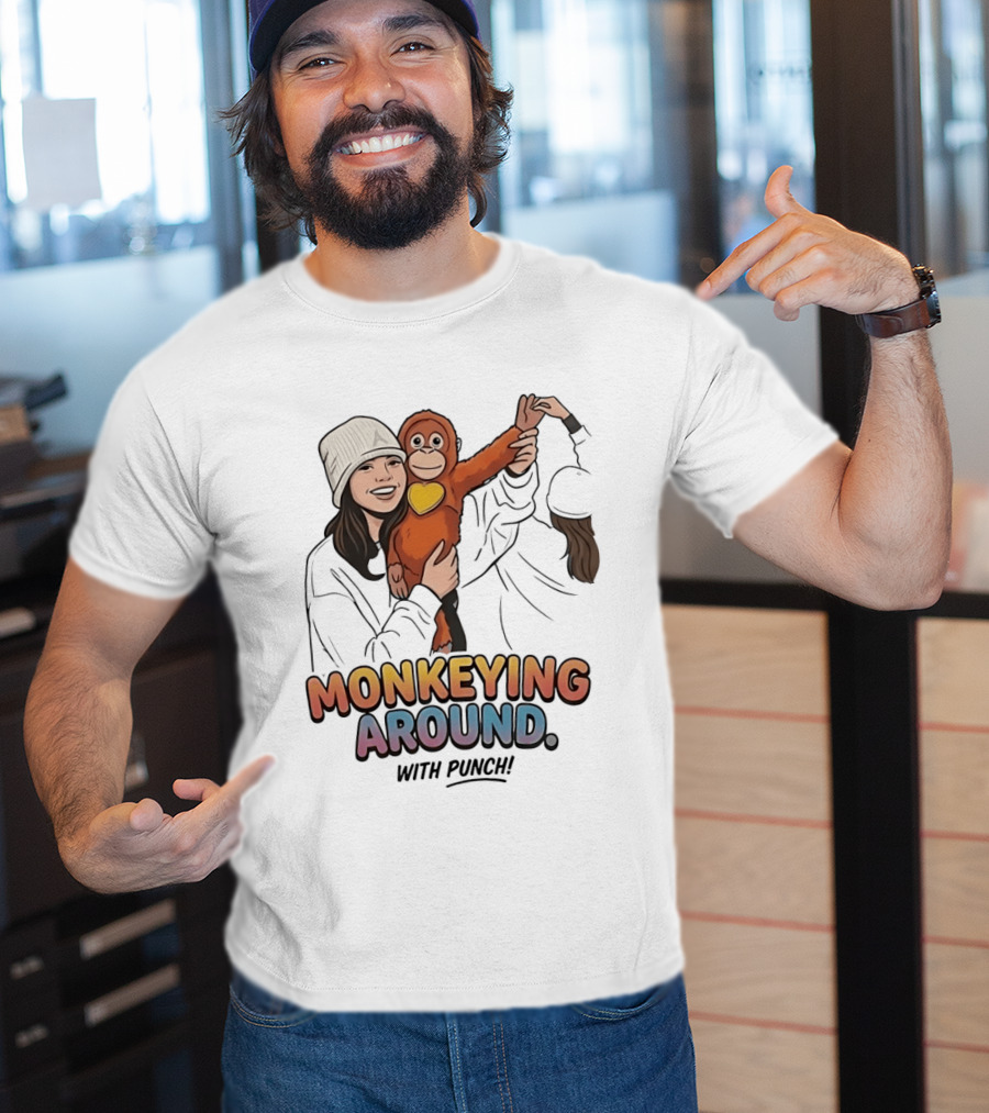 Monkeying Around With Punch Playful Fun T-Shirt