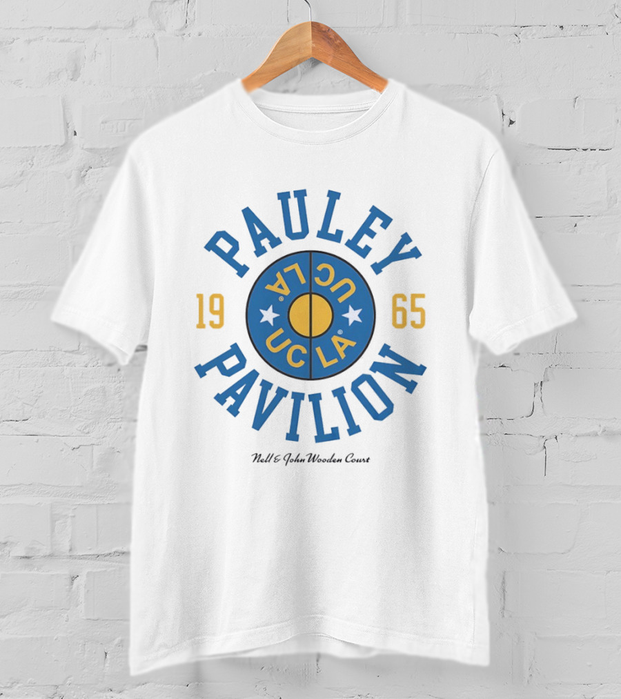Pauley Pavilion UCLA 1965 Nell And John Wooden Court T-Shirt